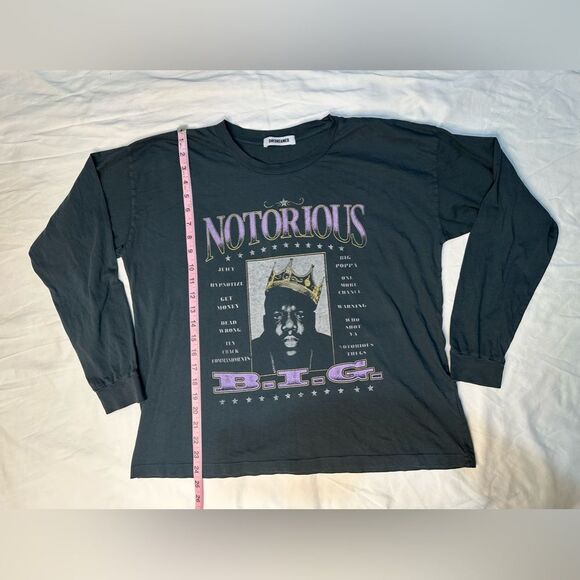 NWOT Daydreamer Notorious B.I.G. Long Sleeve Graphic Tee Oversized 90s Hip-Hop S - Picture 7 of 10